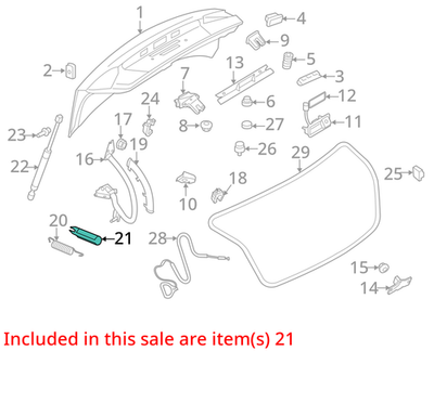 2008-2016 Audi A4 SPRING COVER 8T0827339D