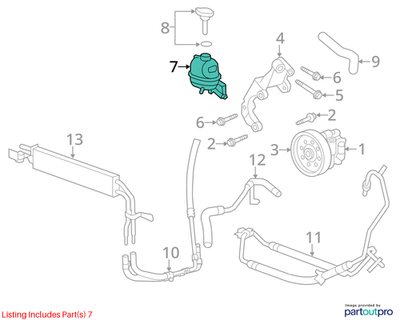 Cadillac 2008-2014 CTS Power Steering Reservoir 22765742