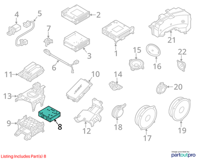 Audi 2011-2018 A6 Radio Control Unit 4G0035080B