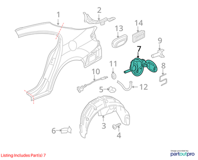 Volkswagen 2013 Volkswagen CC Fuel Filler Door 3C8809857EGRU