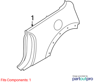 2007–2013 Mini Cooper Left Rear Quarter Panel OEM 41009633659