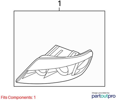 Audi 2007-2009 Audi Q7 Headlight Assembly 4L0941029G