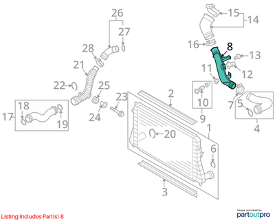 Volkswagen 2012-2018 Beetle Intercooler Pipe 1K0145770AH