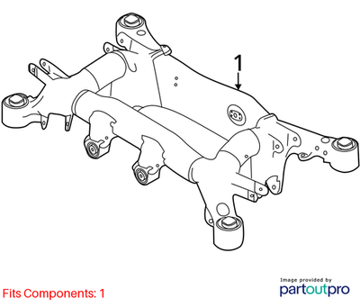 2011–2016 BMW 520i Rear Axle Carrier Subframe USED OEM 33316798545