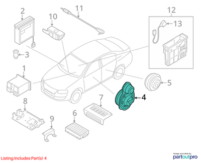 Volkswagen 2006 Volkswagen Passat Speaker Front 3C0035454B