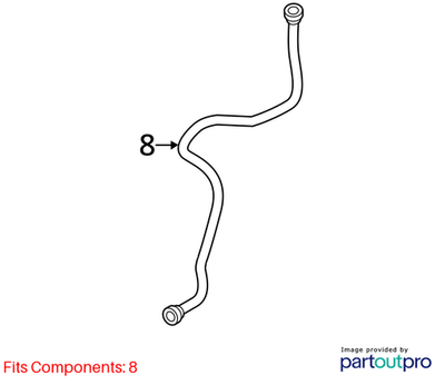 Audi 2009-2017 Q5 Secondary Air Injection Pump Hose 8R0133817