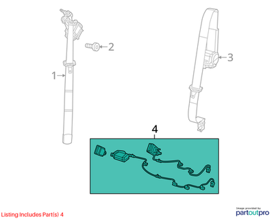 Jeep 2014-2018 Cherokee Rear Seat Buckle 1UU651C5AC