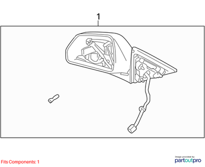 Cadillac 08-14 CTS Mirror Assembly Outside Rear View 25828071