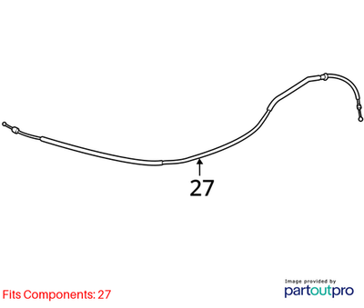 Audi 2018 Audi A6 Hood Release Cable 4G0823535