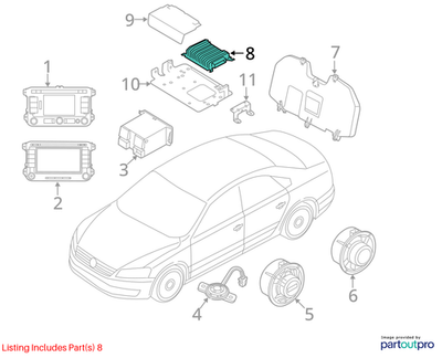 Volkswagen 2012-2015 Volkswagen Passat Radio Amplifier 5C6035456AZ0C