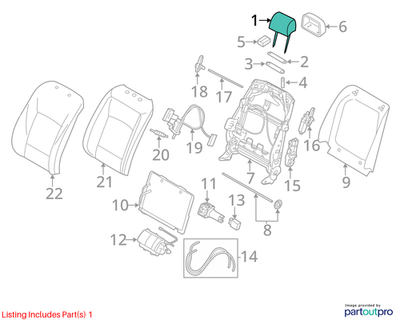 2013 BMW 520i F10 Front Seat Head Restraint Basic Used OEM 52107245538