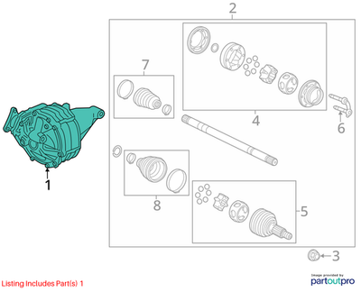 2011 Cadillac CTS Rear Differential Carrier Assembly Used OEM 20931073