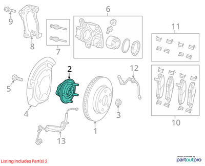 Jeep 2014-2023 Cherokee Wheel Hub And Bearing 4779869AC