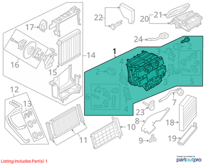 2012 Audi A8 Quattro Air Distribution Housing Used OEM 4H1820356