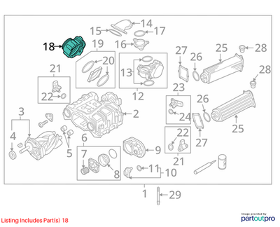 2017-2019 Audi  A4 Fuel Injection Throttle Body 06E133062H