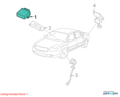 Audi 02-10 Audi A8 Headlight Range Control Module 4E0910357