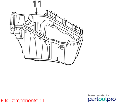 2010-2012 Audi A4 ECM Cover Housing Used OEM 8K1907355F