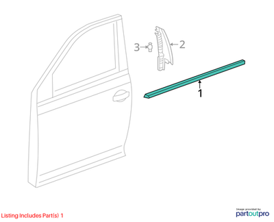 Volkswagen 2017-2025 Volkswagen Jetta Door Belt Molding 17A8374752ZZ
