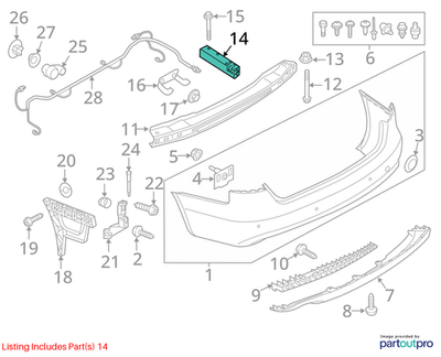 2008–2012 Audi Front Bumper Holder Bracket Mount Right Side USED OEM 8K0807332A