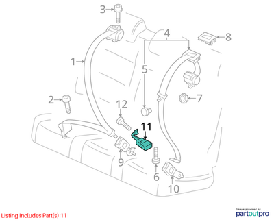 Audi 2009-2017 Audi Q5 Seat Belt Receptacle 8R0857740F