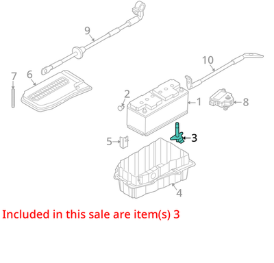 2007-2016 Audi Q7 Battery Clamp Holder Strip 7L0915138C