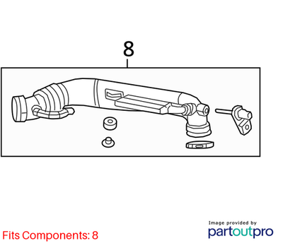 Jeep 2014-2018 Cherokee Clean Air Hose 68211695AB