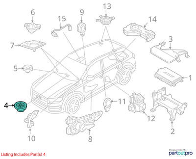 2016-2025 Audi Q7 Speaker (Front) 4M0035416