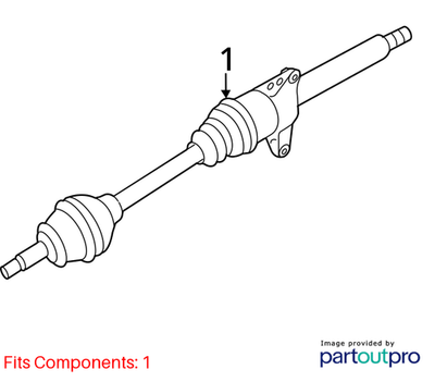 2012 Mini Cooper Countryman Right Front Output Shaft CV Axle UsedOEM 31609806476