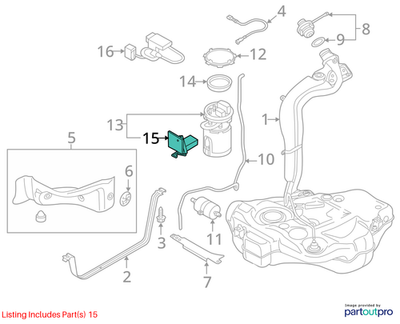 2011–2015 VW Jetta Fuel Tank Sending Unit Used OEM 1K0919673AF