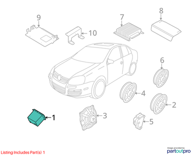 Volkswagen 2010-2014 Volkswagen Jetta Radio Control Unit 1K0035164A