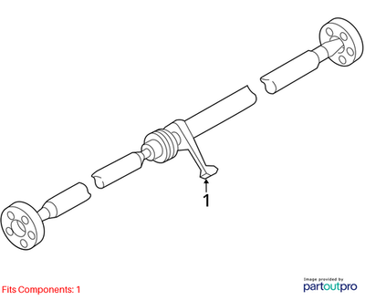 2017 Volkswagen Tiguan Drive Shaft / Propeller Shaft Used OEM 5N0521101N