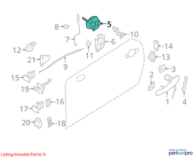 2010-2012 Mini Cooper Door Lock Catch with Code USED OEM 51217074428