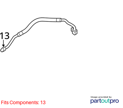 2007–2015 Mini Cooper A/C Suction Hose Evap-Compressor OEM 64539281037