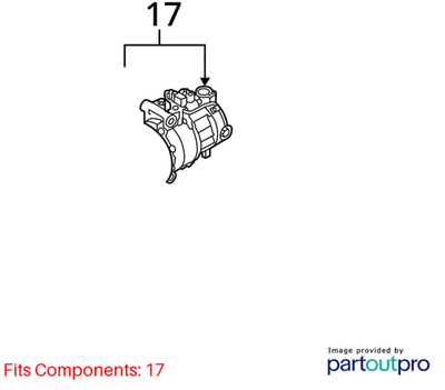 2012-2015 Audi A6 A/C Compressor Used OEM  4G0260805A