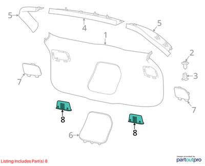 Jeep 2014-2018 Cherokee Liftgate Pull Handle 1UA33DX9AA