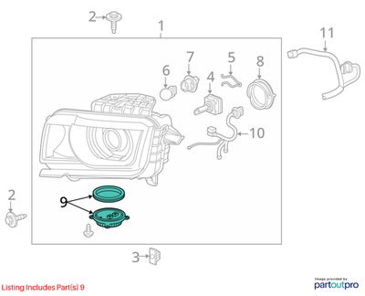Chevrolet 2010-2013 Camaro Headlamp Ballast With Seal 25794777