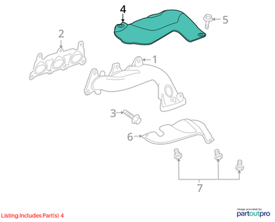 2009 Chevrolet Lumina S Exhaust Manifold Outer Heat Shield LH Used OEM 92068229