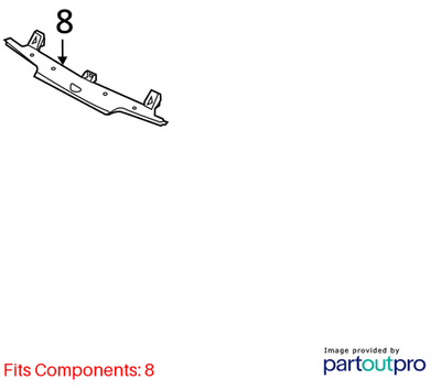 Volkswagen 2011-2014 Touareg Bumper Cover Support Rail 7P6807192