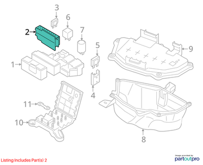 Audi A4 Fuse Holder 2.0L TFSI Automatic Transmission 4G0937501