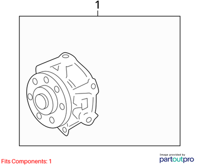 2009 Chevrolet  Lumina S Engine Water Pump Assembly Used OEM 95711081