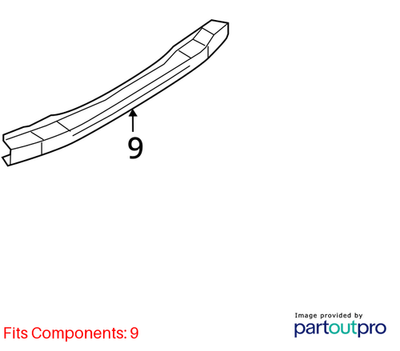 2013 Audi A4 Quattro Rear Bumper Impact Bar Used OEM 8T0807313A