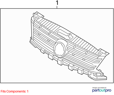 Volkswagen 2012-2017 Volkswagen Tiguan Grille Lower 5N0853651J9B9