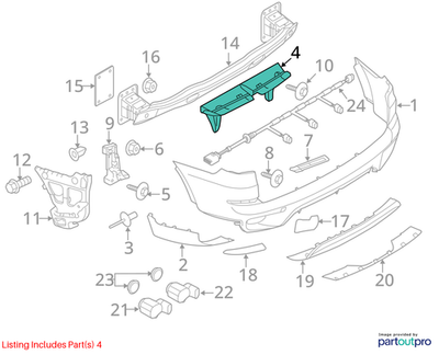 BMW 2007-2013 BMW X5 Bumper Mount 51127226939