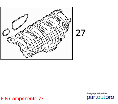 2012 BMW X6 Intake Manifold System Used OEM 11617576911