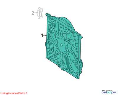 Mercedes-Benz 07-13 S550 Auxiliary Fan Assembly 2219066500