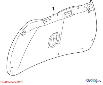 Chevrolet 2010-2015 Camaro Deck Lid Inner Panel Trim 22799840