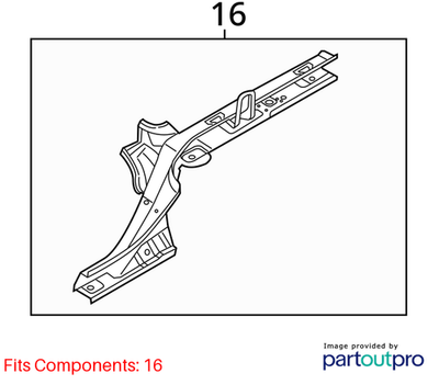 2012–2018 Audi A6 A7 Right Side Rail Assembly USED OEM 4G0803402TA