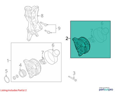 2010 Audi A4 Alternator Used OEM 06H903016LX