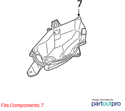 2012–2018 Audi A6 A7 ECM Lower Housing Cover Used OEM 4G1907355B