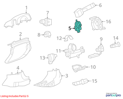 Cadillac 2011-2013 CTS Steering Angle Sensor 20821449